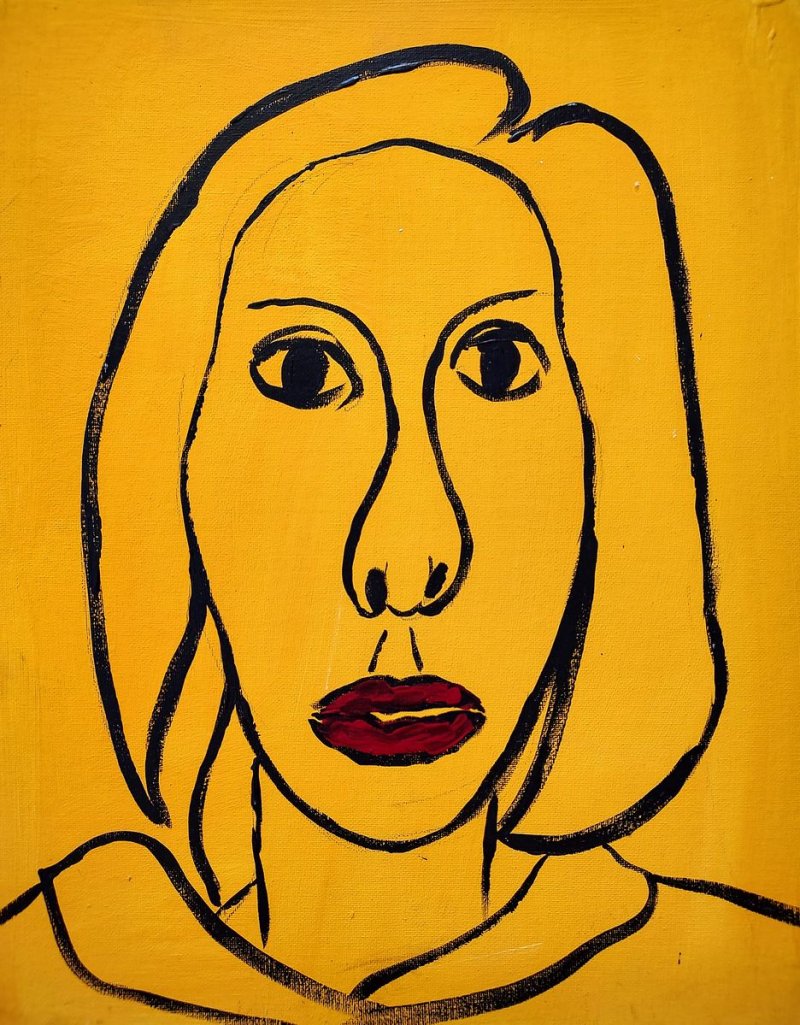 Yellow portrait, Painting Midorovic Biljana