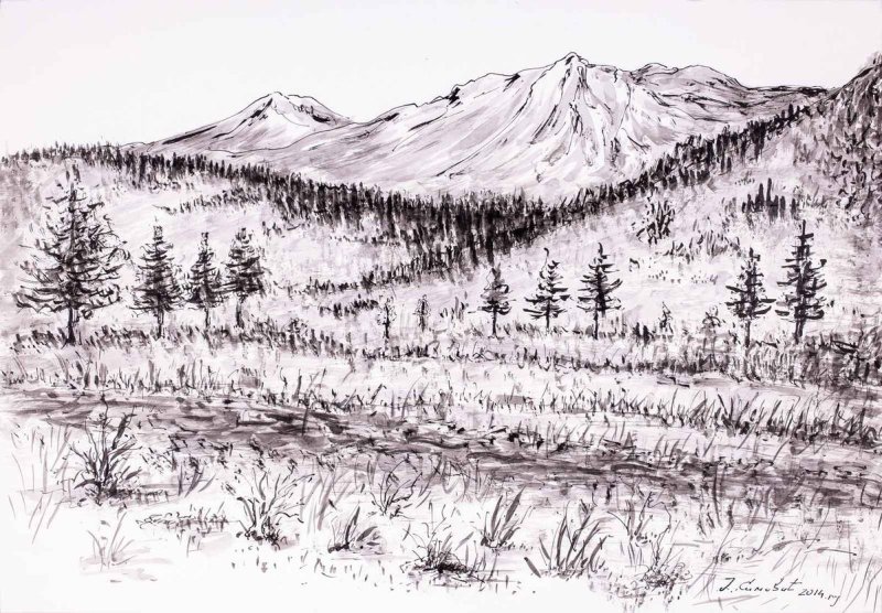 Landskape 1, Drawing Simovic Jovan