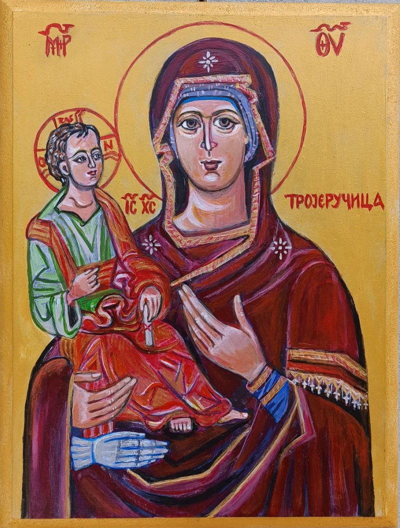Bogorodica Trojeručica, Painting Grbić Mirjana