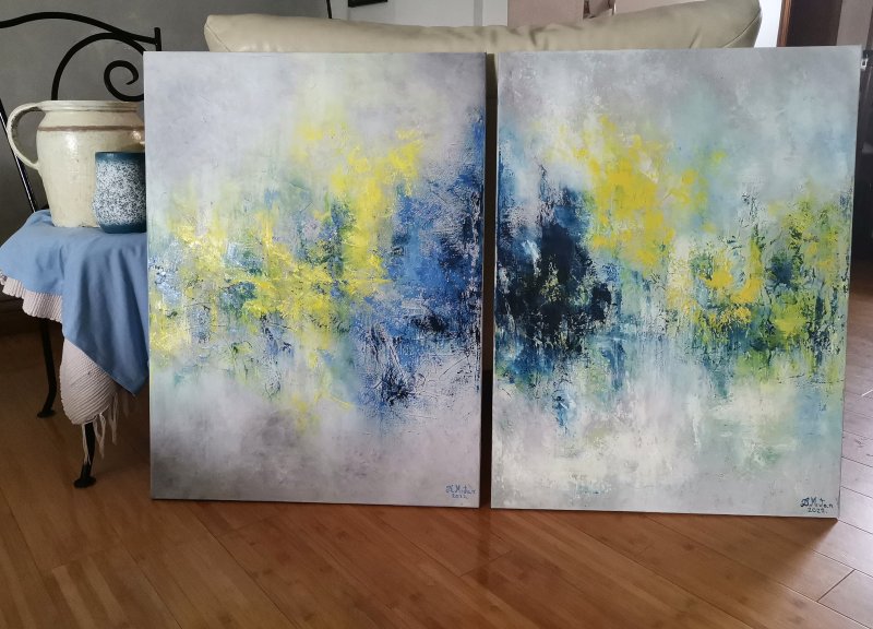 Abstract sky, Painting Mrdjan Danijela