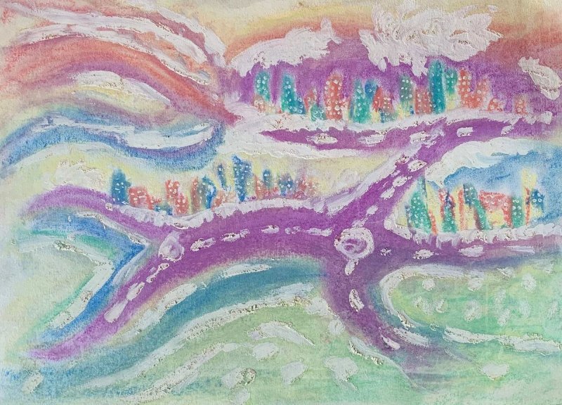 Road to Seaside, Painting Djordjevic-Stanojevic Ljiljana