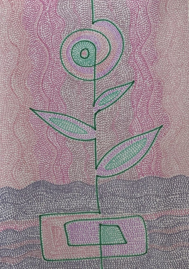 Stoic flowers, Painting Djordjevic-Stanojevic Ljiljana