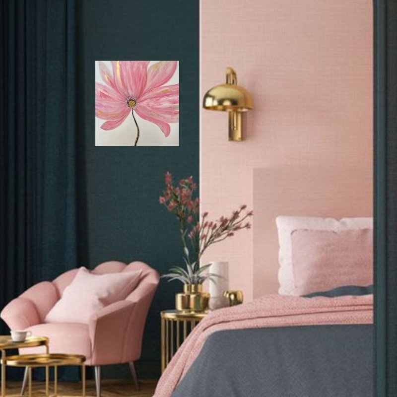 Roze cvet, Slika Lanter Anna