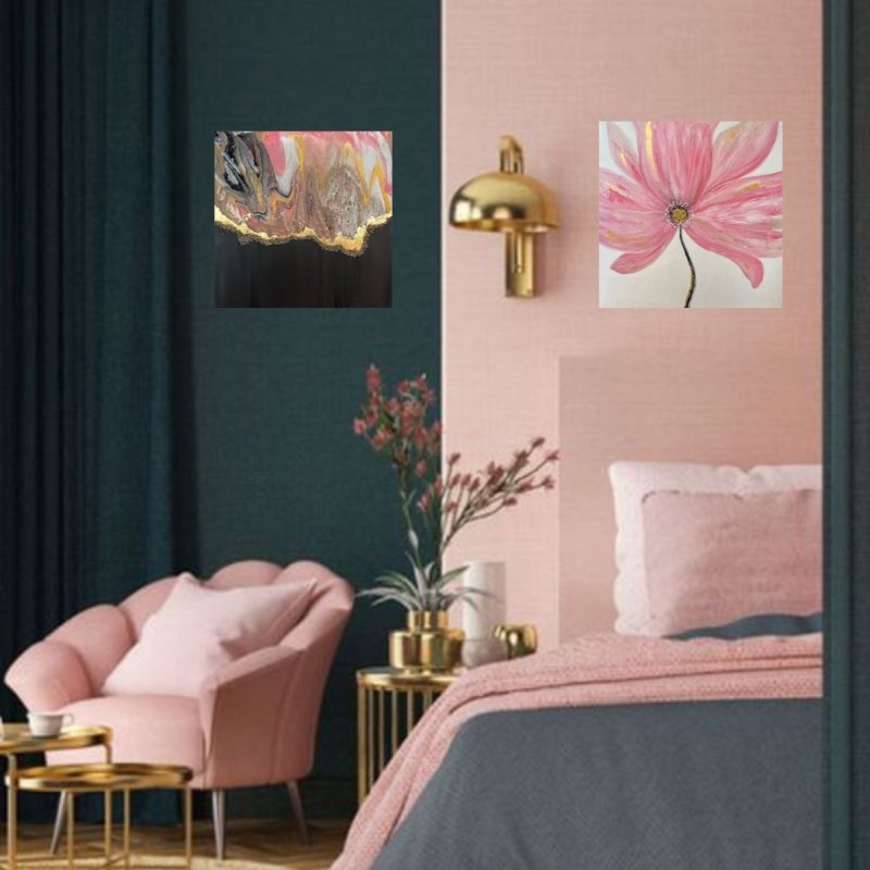 Roze cvet, Slika Lanter Anna