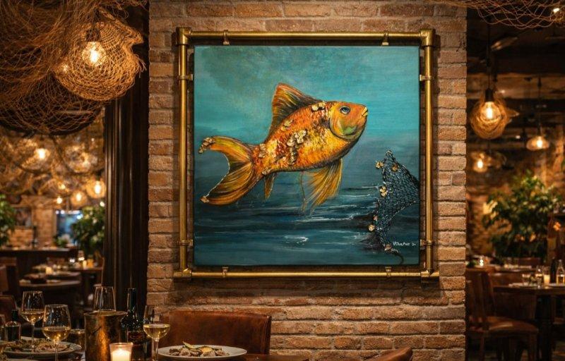 Golden fish, Painting VOlgArt