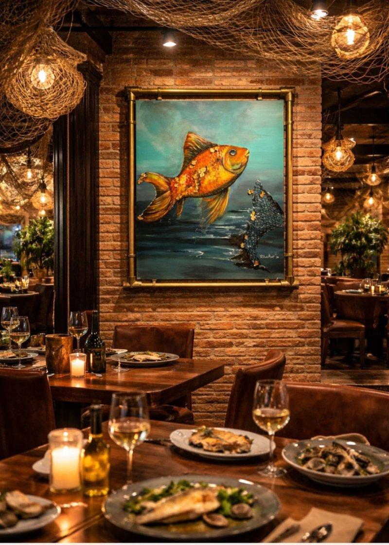 Golden fish, Painting VOlgArt