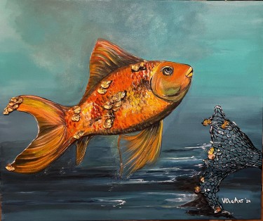 Golden fish, Painting VOlgArt