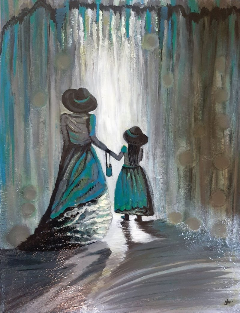 Majka i ćerka, Painting Marija Vujackov