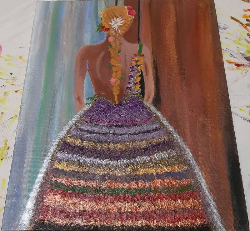 Devojka cveća, Painting Marija Vujackov
