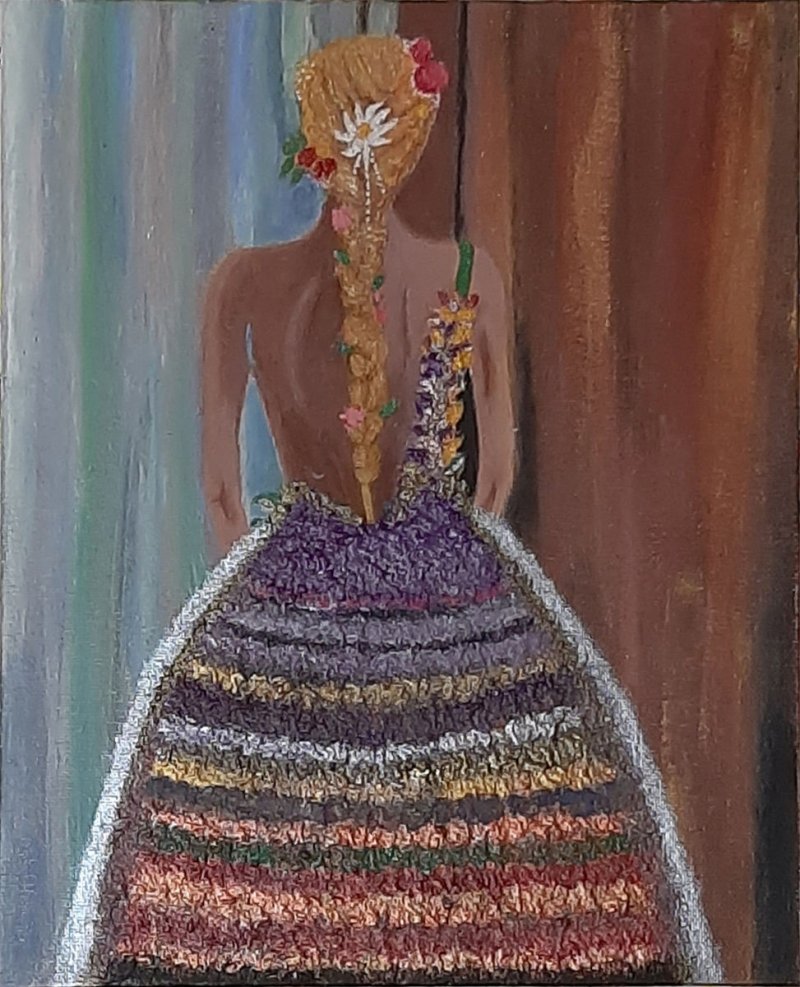 Devojka cveća, Painting Marija Vujackov