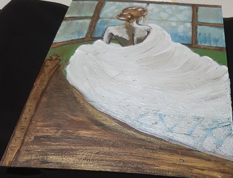Žena kraj prozora, Painting Marija Vujackov