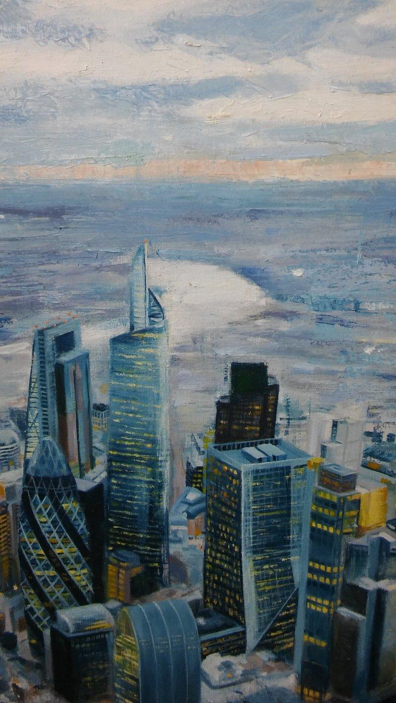 London, oil on canvas, Painting Milojevic Jelena