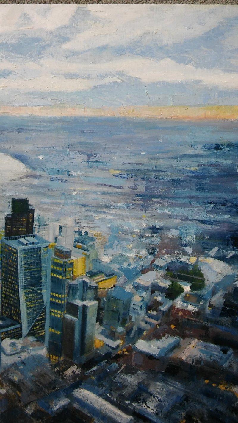 London, oil on canvas, Painting Milojevic Jelena