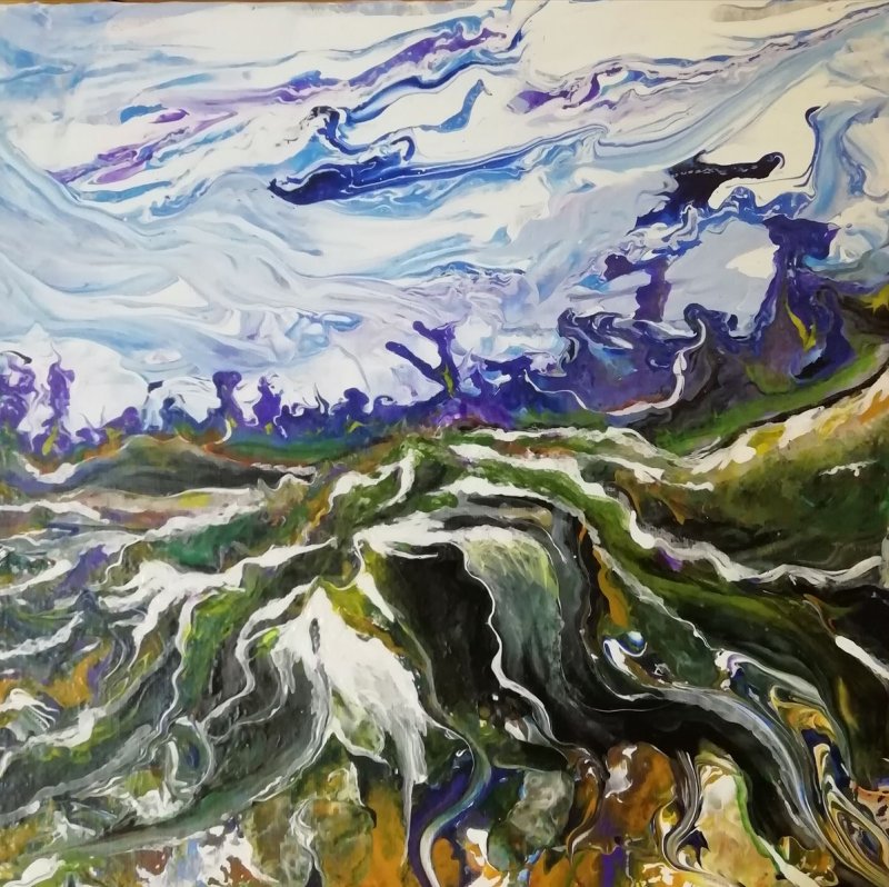 The violet down, Painting Svitac Studio