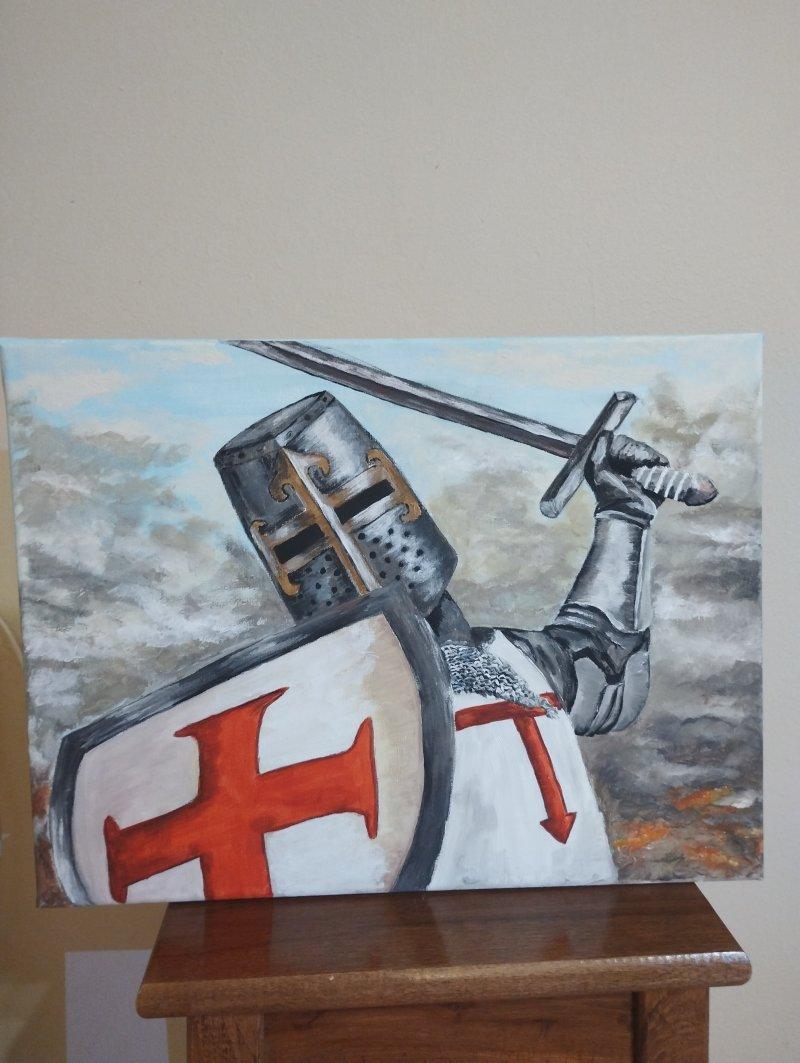 Knight - Templar, Painting Vlajnic Ramona