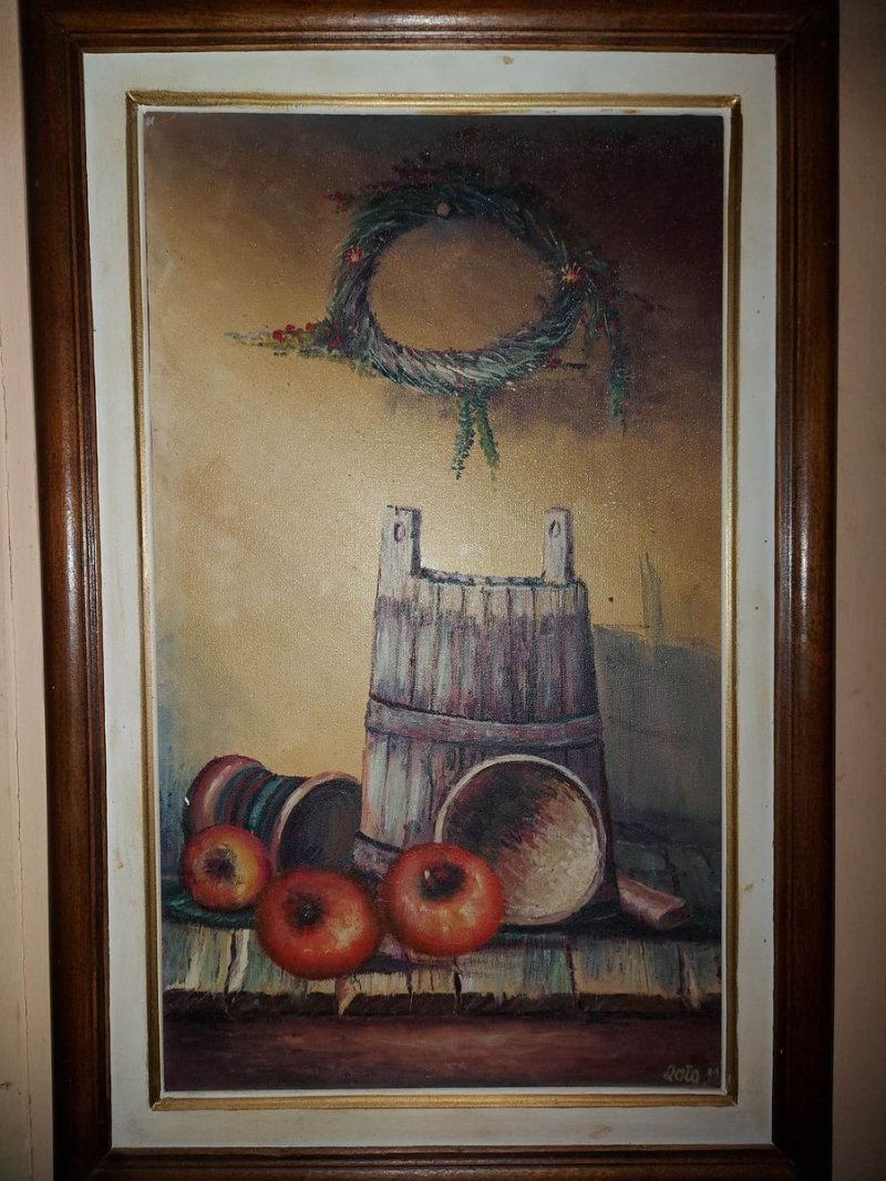 Apples in the cellar, Painting Pesic Dago Dragan