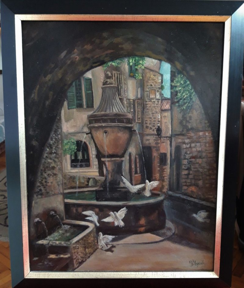 Fountain, Painting Jelena Čupić