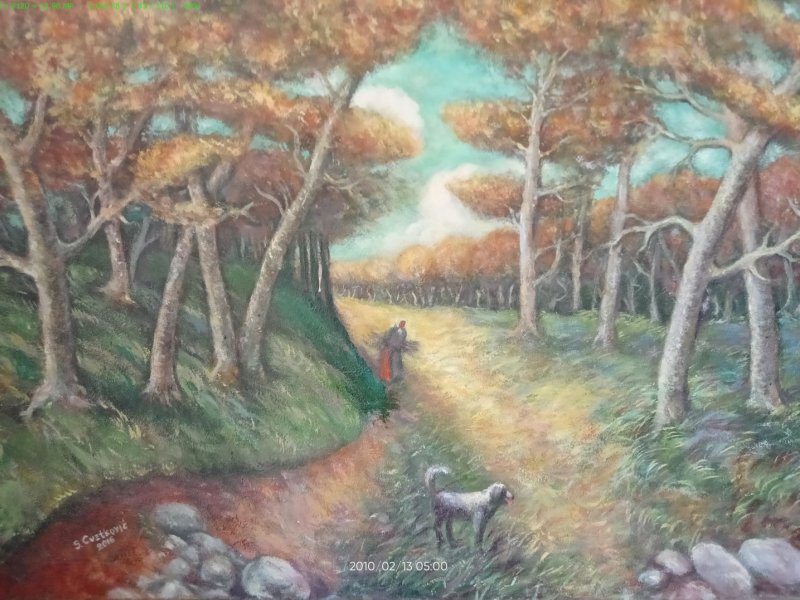Autumn landscape, Painting Cvetkovic Slobodan