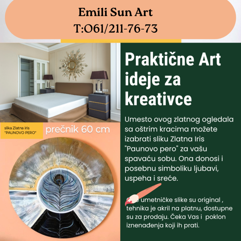 Zlatna Iris"Paunovo pero", Slika Emili Sun