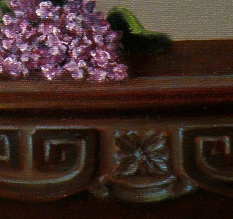 Bouquet of Lilacs Painting, Painting Drincic Hilda