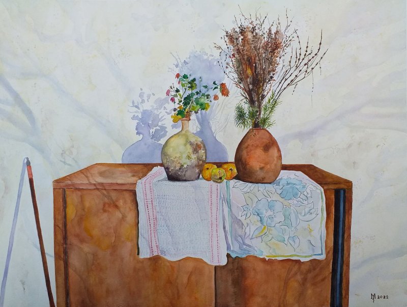 Dry flowers, Painting Mihajlovic Zoran