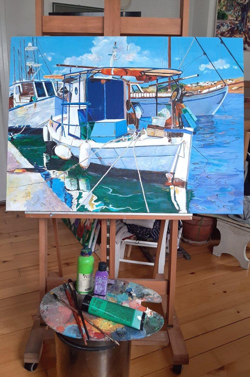 FISHING PORT, Painting Mihajlovic Zoran