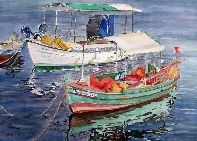 A QUITE HARBOR, Painting Mihajlovic Zoran