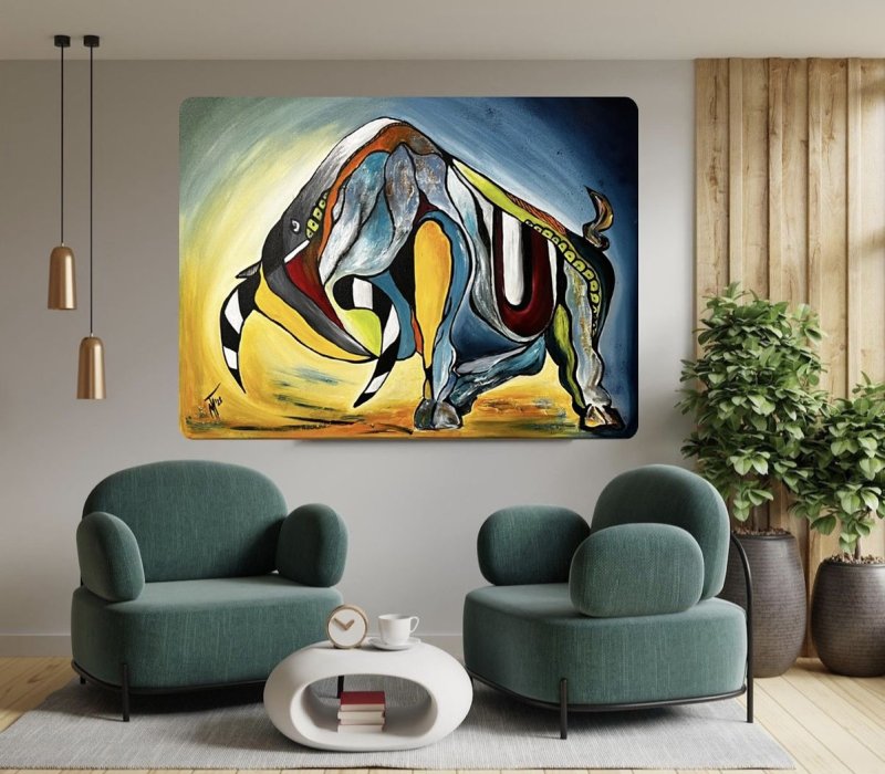 Bull, Painting Mitic Tatjana Artico