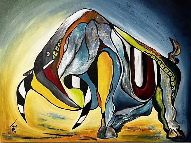 Bull, Painting Mitic Tatjana Artico
