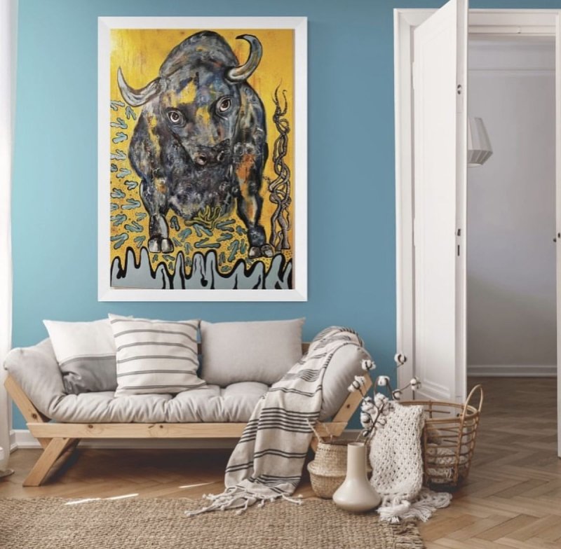 Bull, Painting Mitic Tatjana Artico