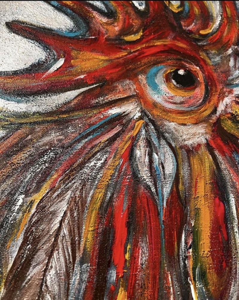 Rooster, Painting Mitic Tatjana Artico