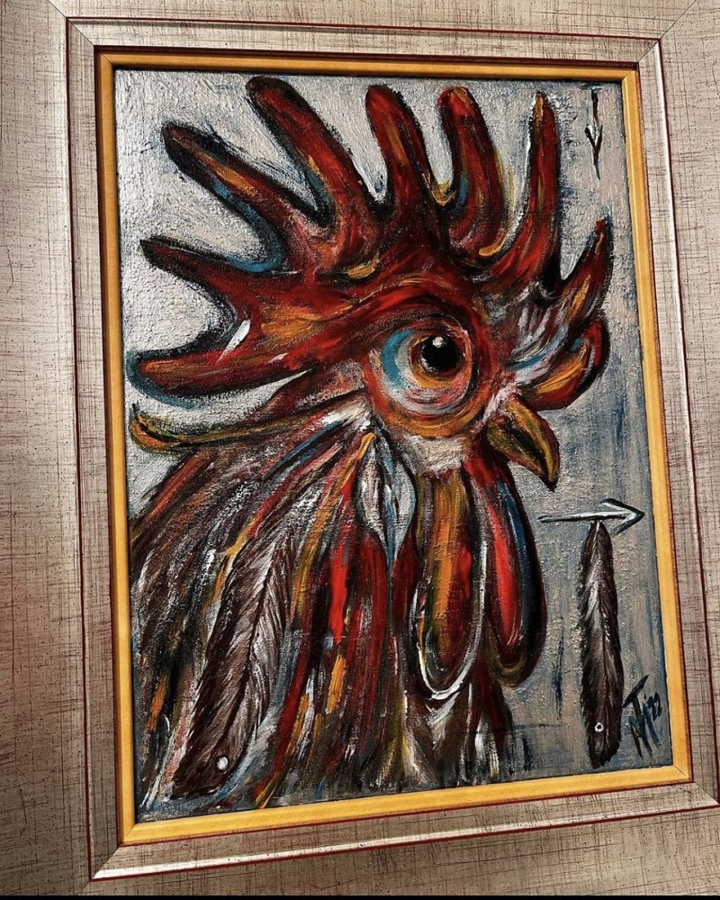 Rooster, Painting Mitic Tatjana Artico