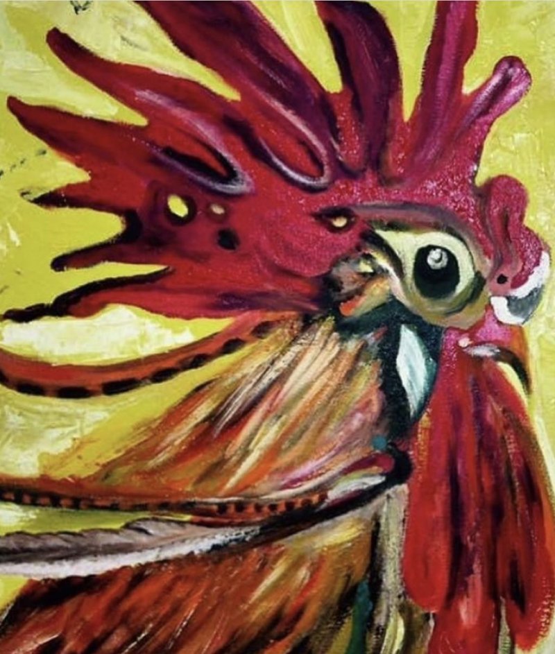 Rooster, Painting Mitic Tatjana Artico