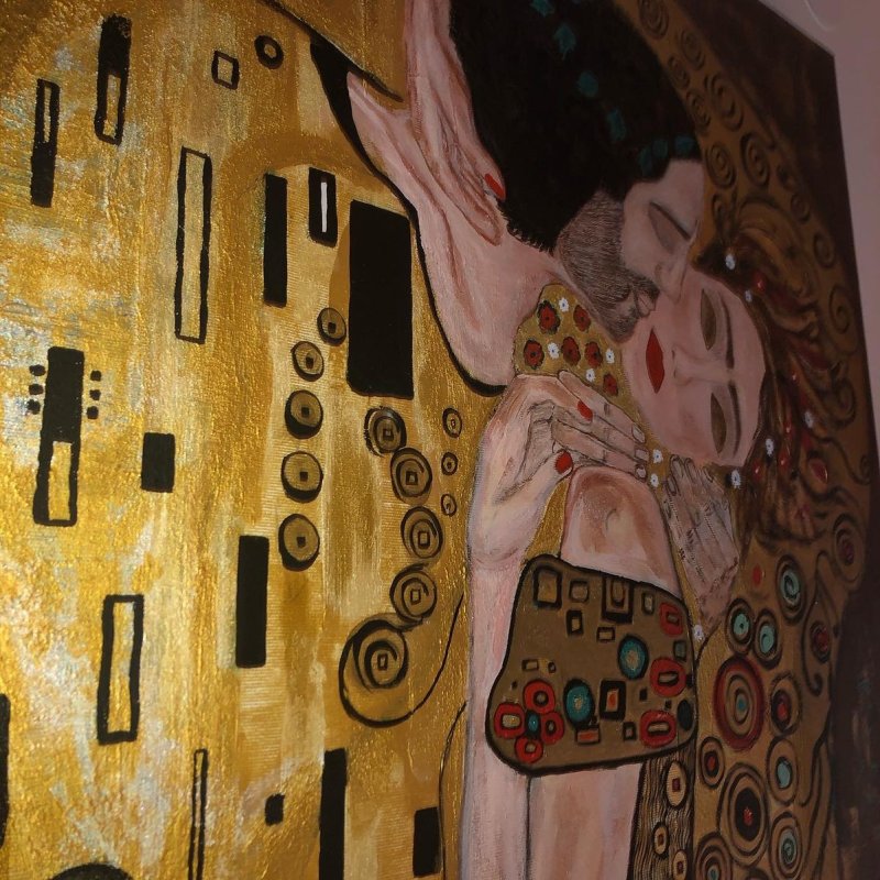 The kiss, Painting Mitic Tatjana Artico
