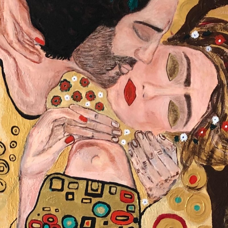 The kiss, Painting Mitic Tatjana Artico
