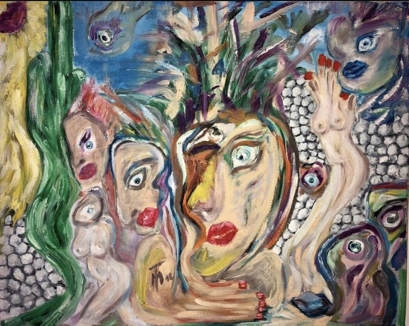 Crazy head, Painting Mitic Tatjana Artico