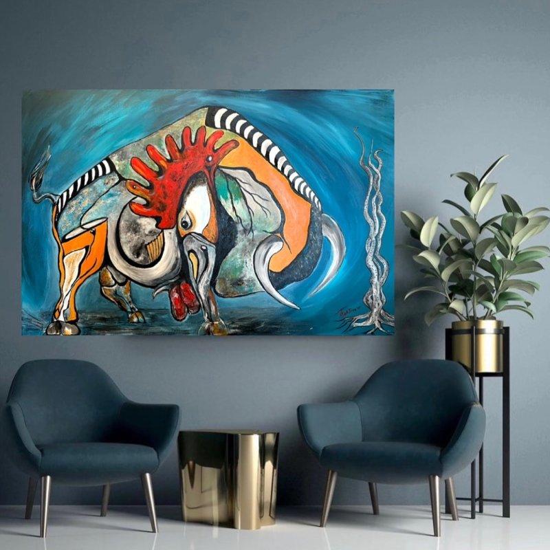 Bull, Painting Mitic Tatjana Artico