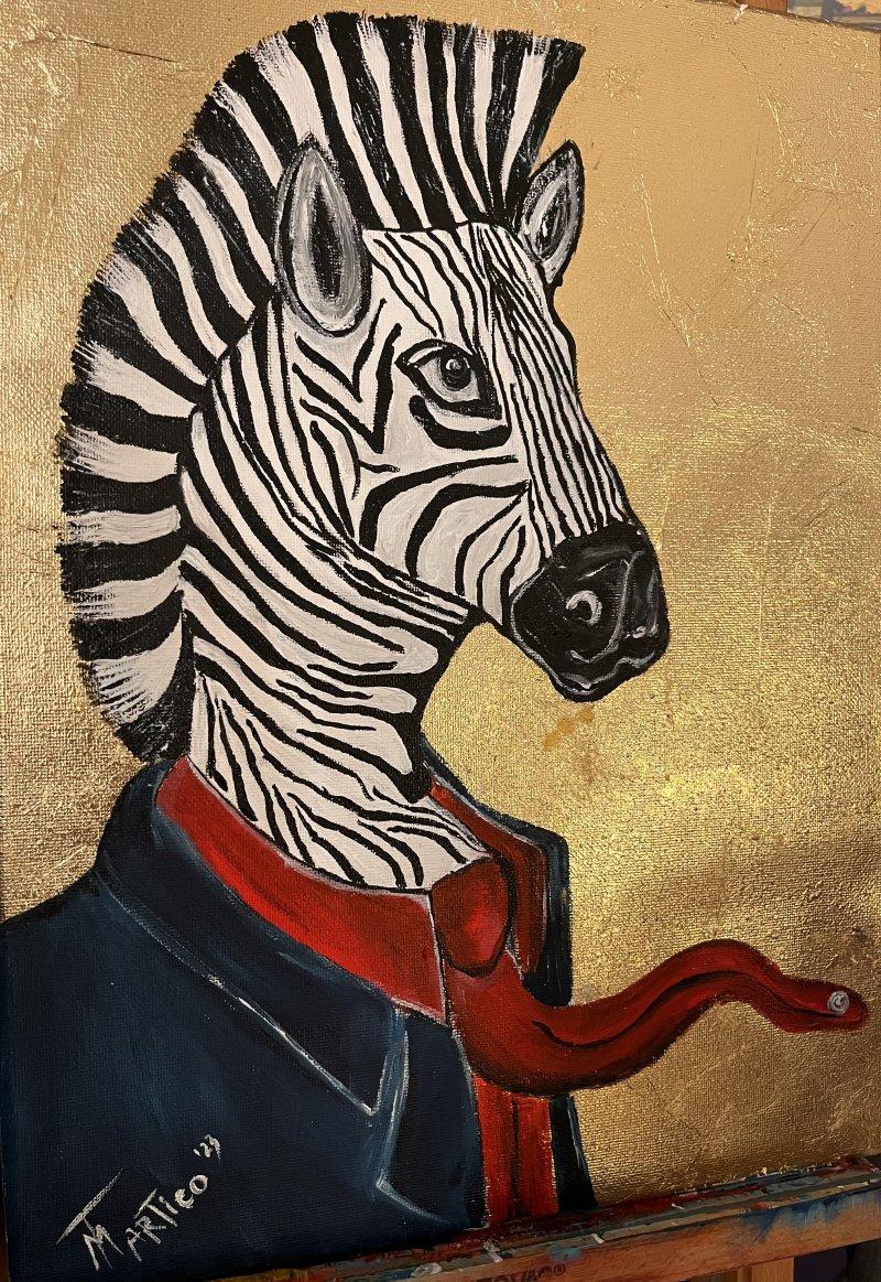 Golden boy, Painting Mitic Tatjana Artico