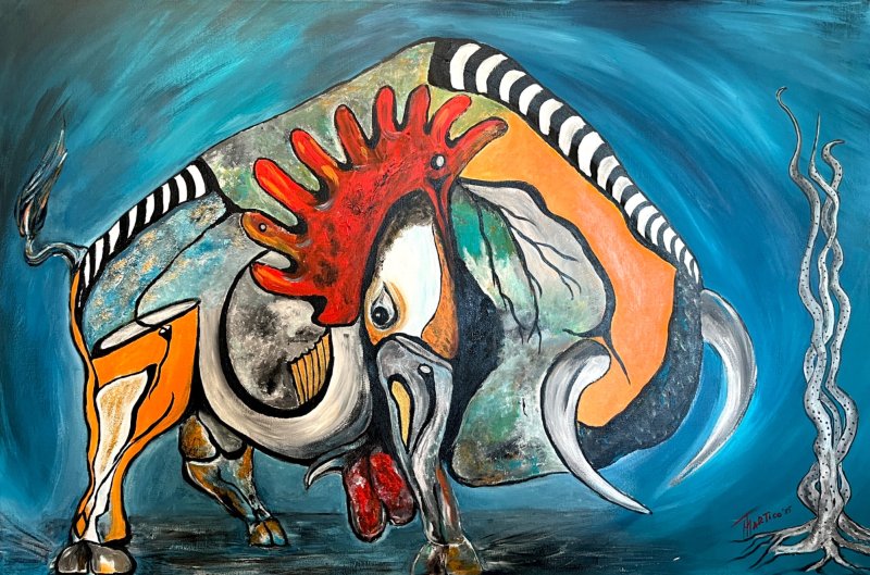 Bull, Painting Mitic Tatjana Artico