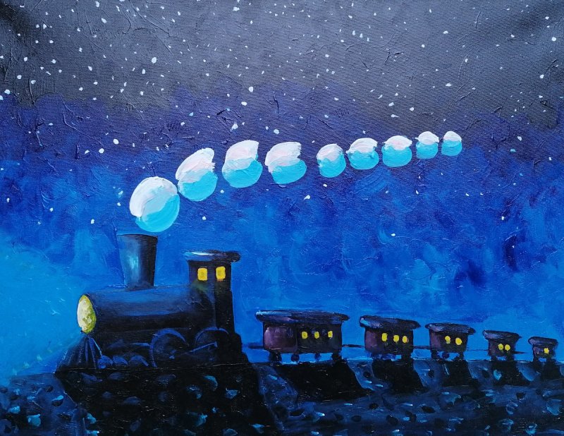 Barkarola expres, Painting Leo Barkarola