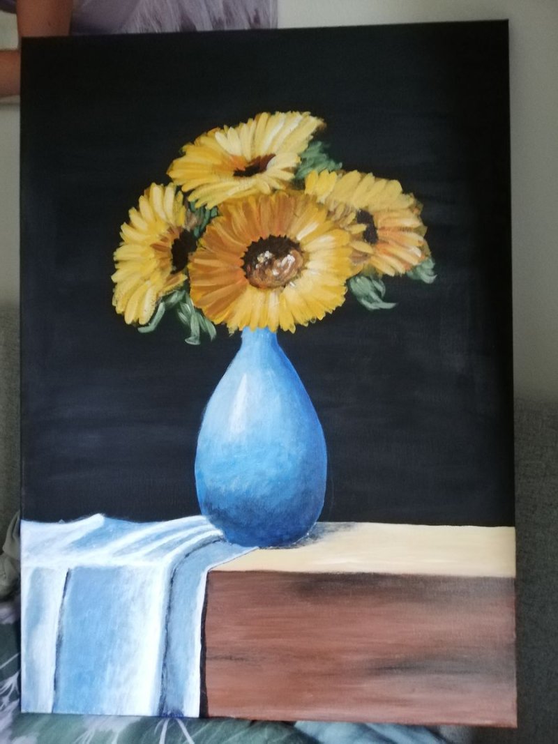 Suncokreti u vazi, Painting Maja Maja