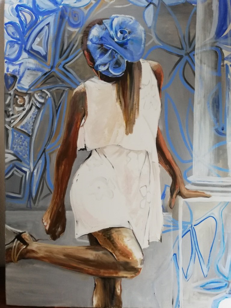 Devojka u belom, Painting Jevremovic Svetlana