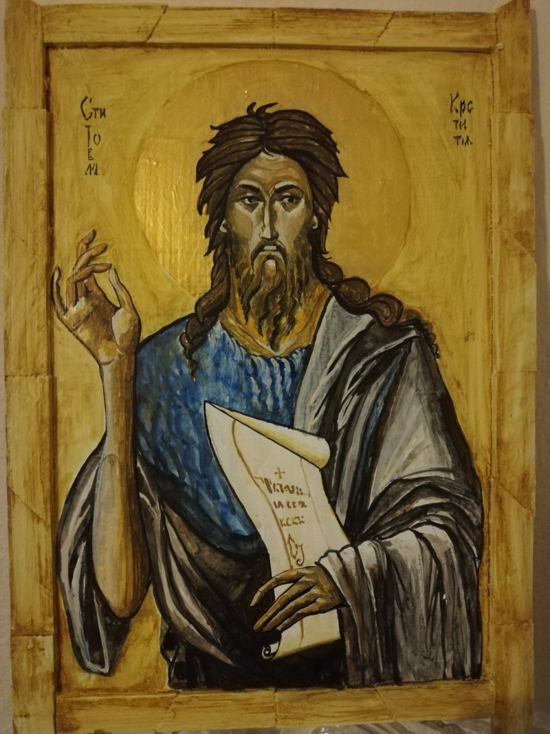 Icon of St John the Baptist, Painting Jevremovic Svetlana