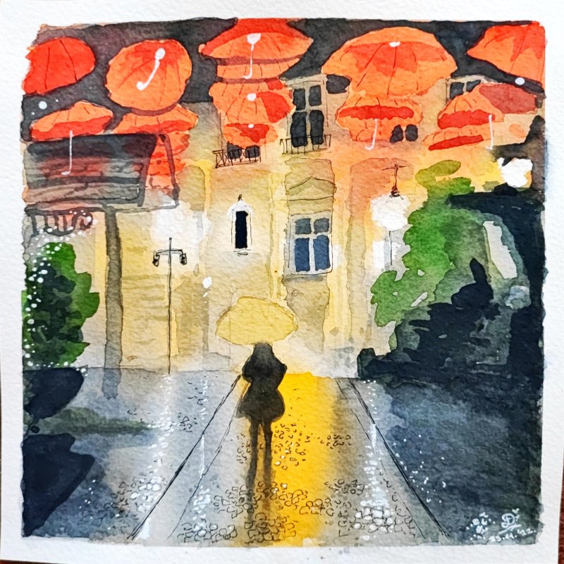 Ulica kišobrana, Painting Dejan Živković