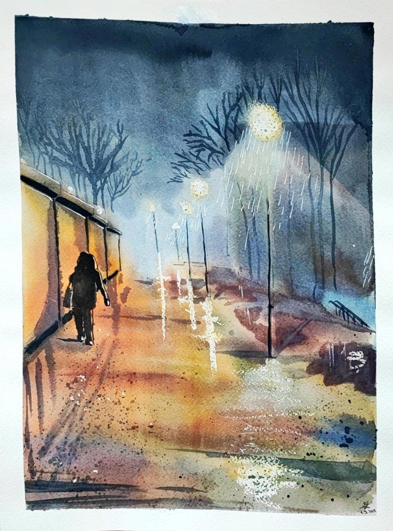 Kišna nedelja, Painting Dejan Živković