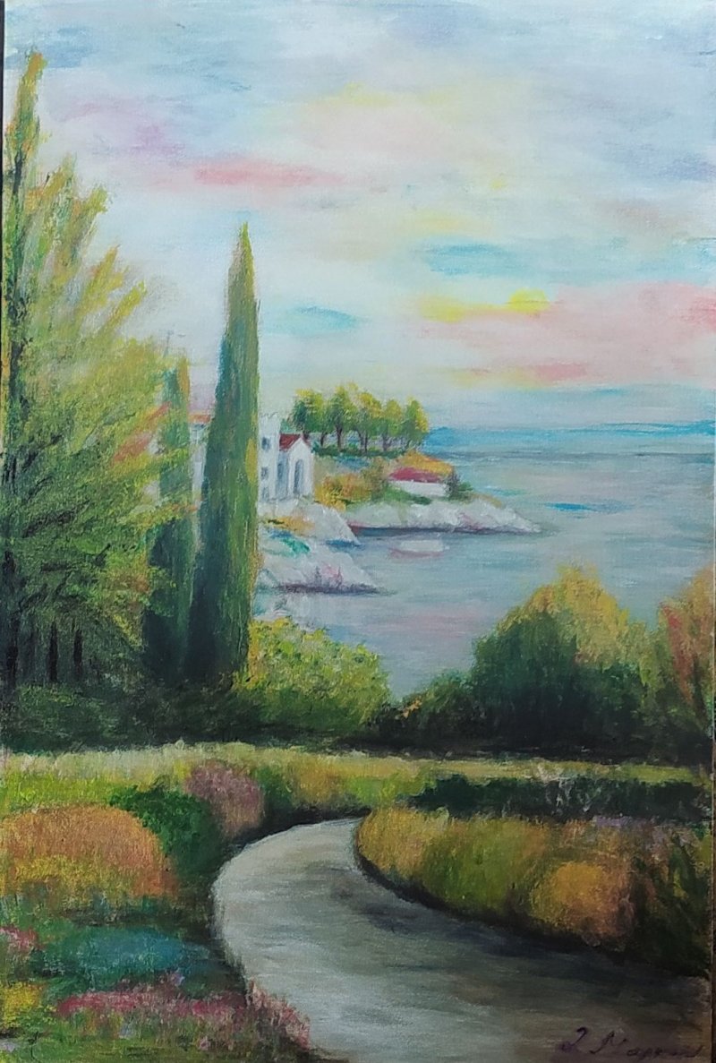 Road to seascape , Painting Markovic Dragana