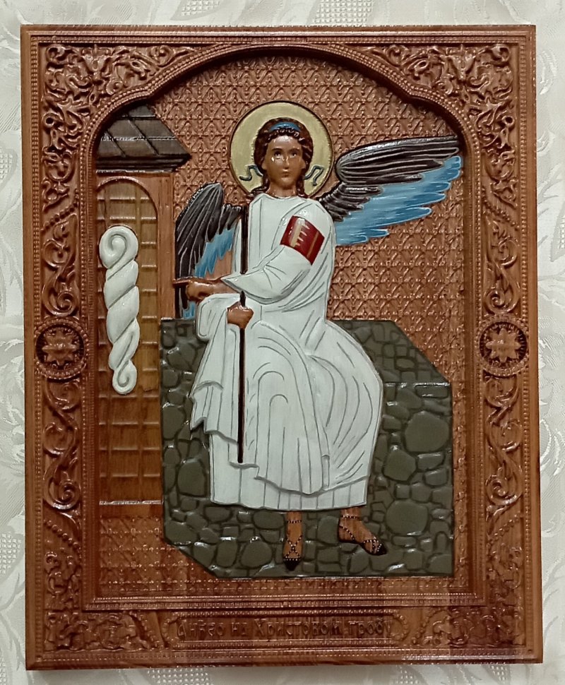 Icon of White Angel, Carving Danijela Markovic
