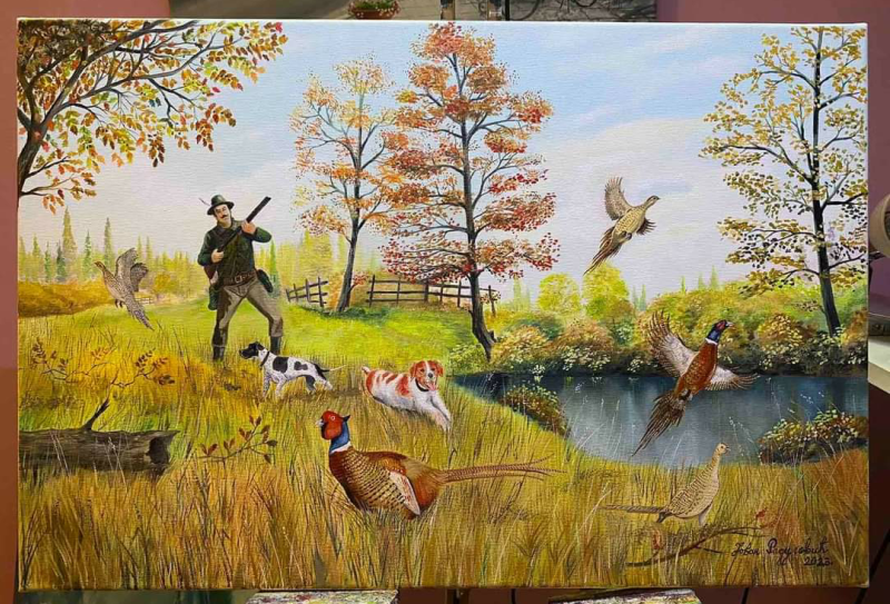 Lovački motiv, Painting Jovan Radulovic