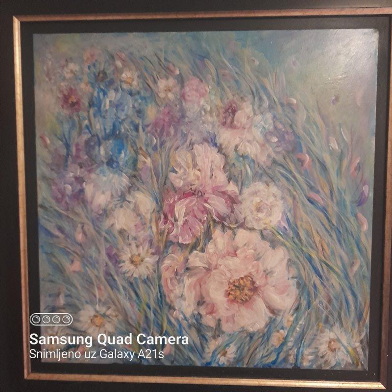 Flowers in blue, Painting Gordana Todorović