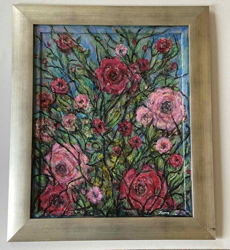Roses in the garden, Painting Gordana Todorović
